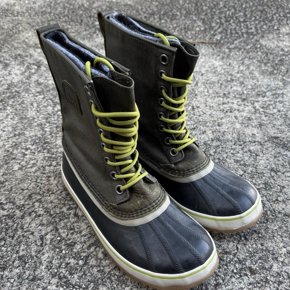 Sorel Shoes - Sorel Snow Boot Women's 10 1964 Premium Waterproof Waxed Canvas Peat Moss Green